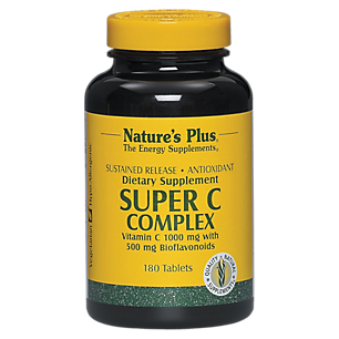 Super Vitamin C Complex with Bioflavonoids - Sustained Release - 1,000 MG (180 Tablets)