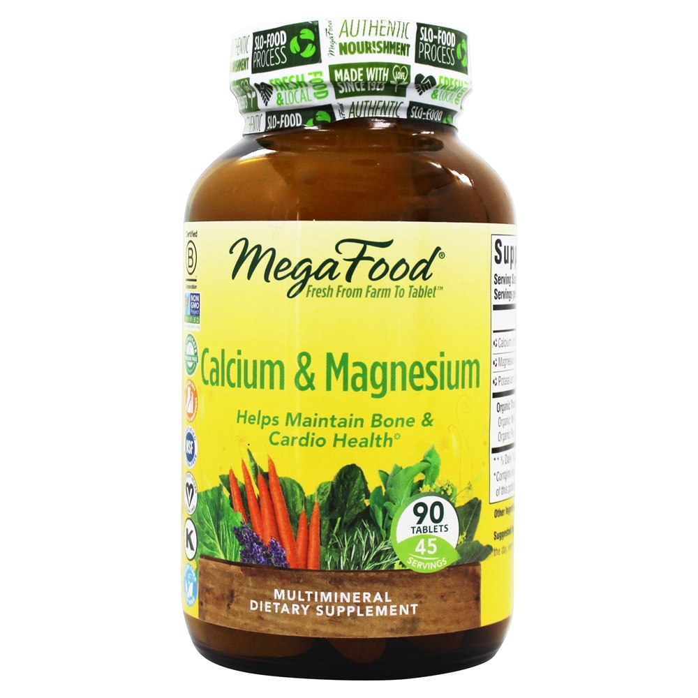 MegaFood - Calcium & Magnesium - 90 Tablets