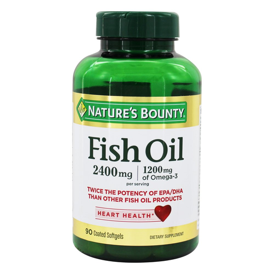 Nature's Bounty - Fish Oil for Heart Health 2400 mg. - 90 Coated Softgels