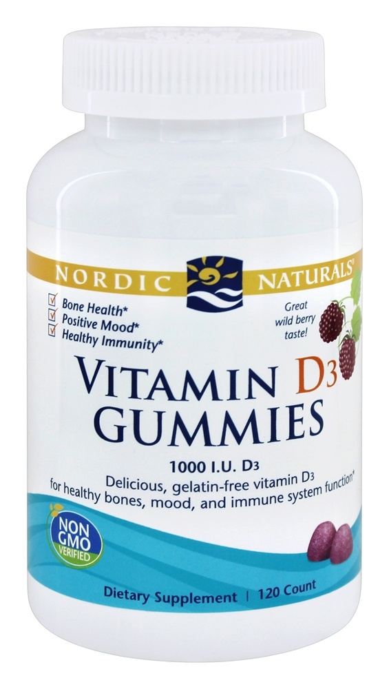 Nordic Naturals - Vitamin D3 Gummies Wild Berry 1000 IU - 120 Gummies