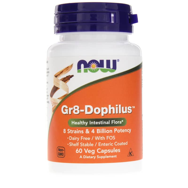 NOW Foods Gr8 Dophilus 4 Billion 60 Veg Capsules