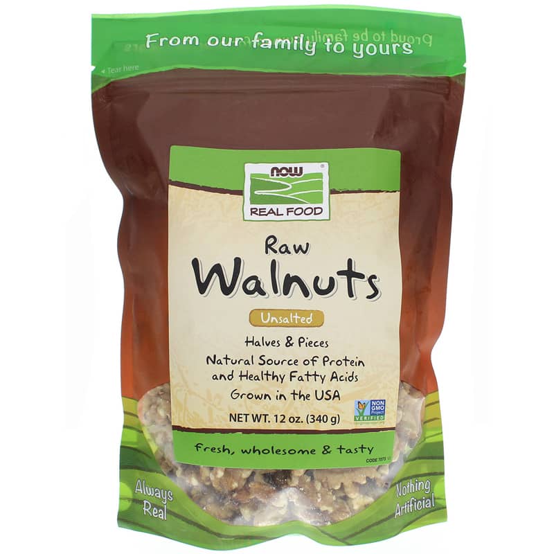 NOW Foods Raw Walnuts Unsalted 12 Oz