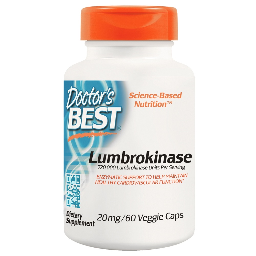 Doctor's Best - Lumbrokinase 20 mg. - 60 Capsules