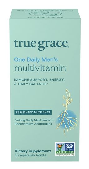 True Grace - One Daily Men's Multivitamin with Organic Adaptogens & Mushrooms - 60 Vegan Tablet(s)