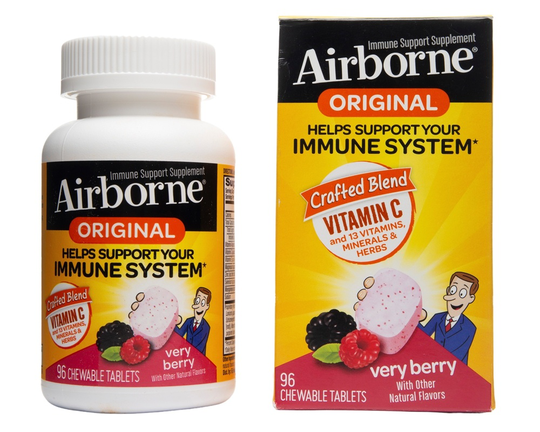 Airborne - Immune System Support Supplement Original Very Berry - 96 Chewable Tablets