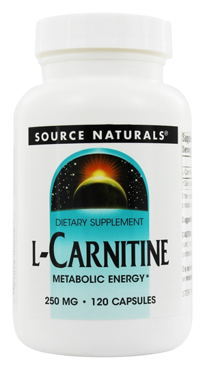 Source Naturals - L-Carnitine Metabolic Energy 250 mg. - 120 Capsules