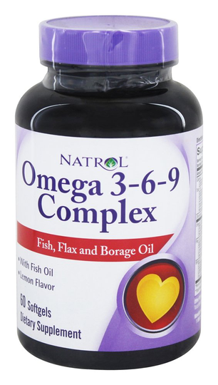 Natrol - Omega 3-6-9 Complex - 60 Softgels