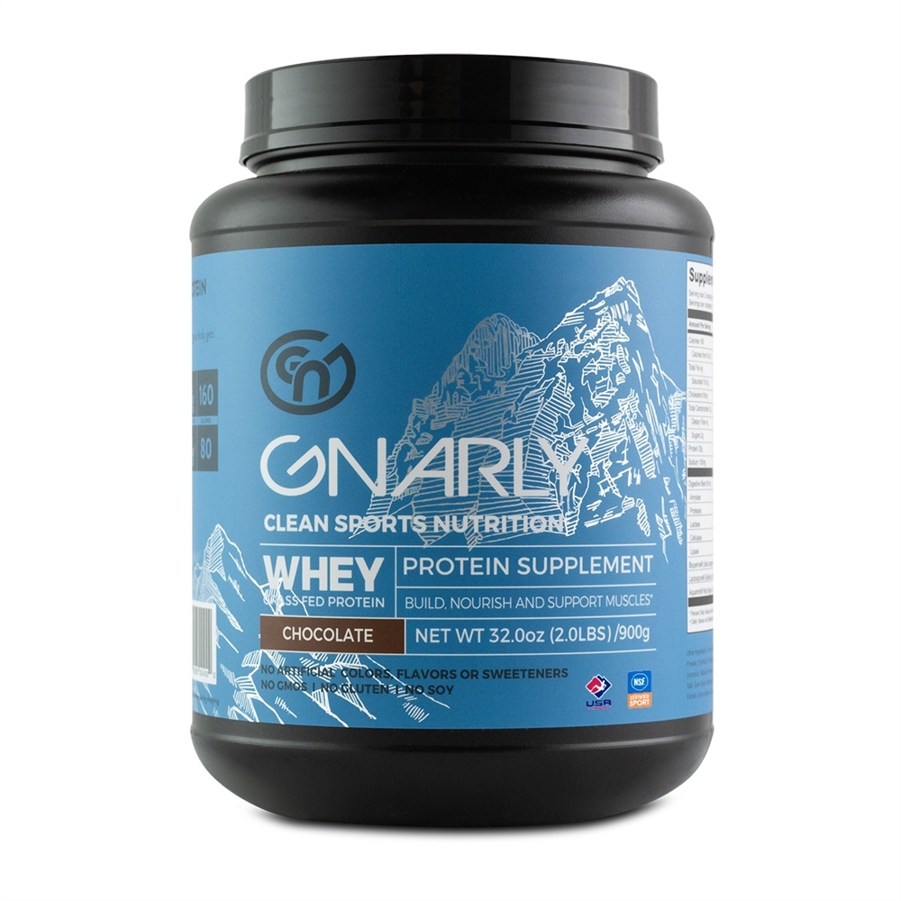 Gnarly Nutrition - Whey Grass Fed Protein Powder Chocolate - 32 oz.