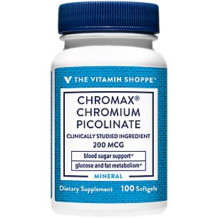Chromax Chromium Picolinate - Supports Glucose & Fat Metabolism - 200 MCG (100 Softgels)