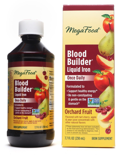 MegaFood - Blood Builder Liquid Iron Orchard Fruit - 7.7 fl. oz.