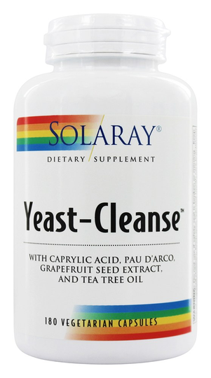 Solaray - Yeast-Cleanse - 180 Vegetarian Capsules