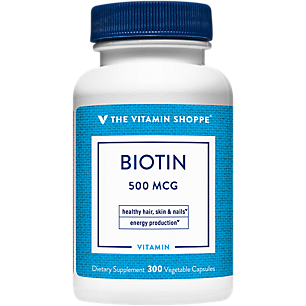Biotin for Hair, Skin & Nails Support - 500 MCG (300 Capsules)