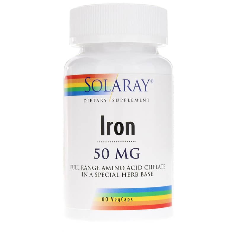 Solaray Iron 50 Mg 60 Veg Capsules