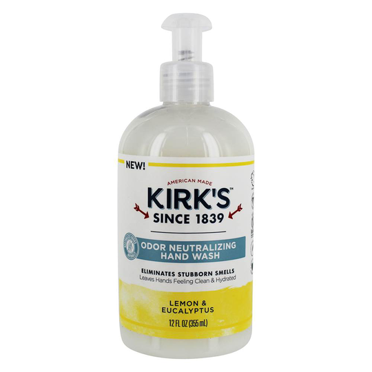 Kirk's Natural - Odor Neutralizing Hydrating Liquid Hand Soap Lemon & Eucalyptus - 12 fl. oz.