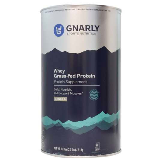 Gnarly Nutrition - Gnarly Sports Nutrition Whey Grass Fed Protein Powder Vanilla - 32 oz.