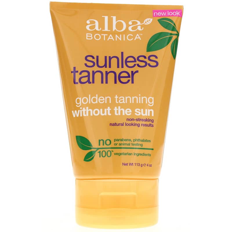 Alba Botanica Sunless Tanner Golden Tanning Without The Sun 4 Oz