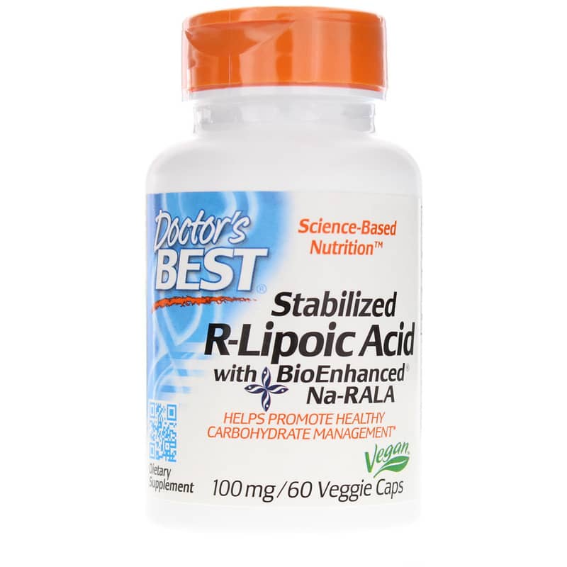 Doctors Best Stabilized R-Lipoic Acid 100 Mg 60 Veg Capsules