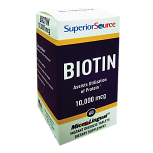 Biotin for Hair, Skin & Nails - 10,000 MCG (60 Dissolving Tablets)