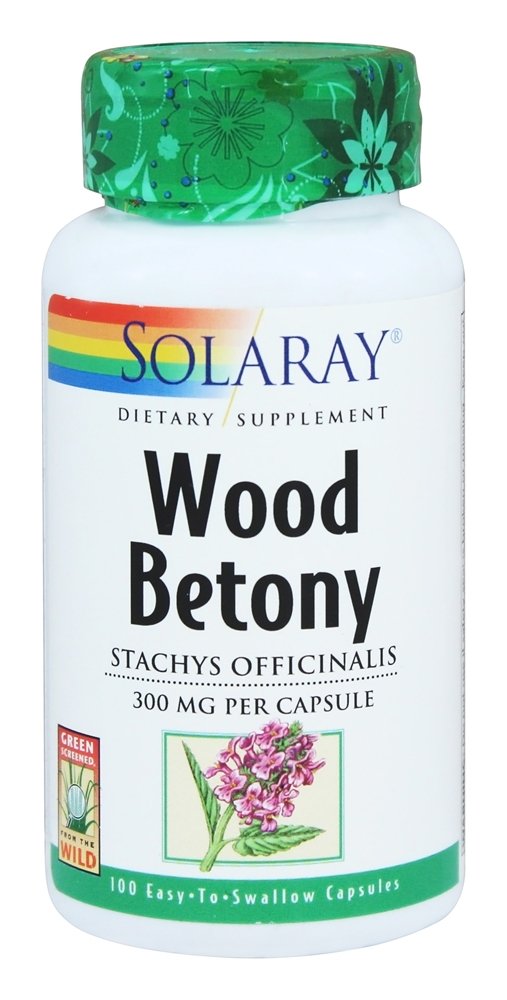 Solaray - Wood Betony 300 mg. - 100 Capsules