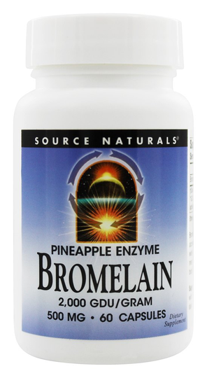 Source Naturals - Bromelain Pineapple Enzyme 2000 GDU/Gram 500 mg. - 60 Capsules