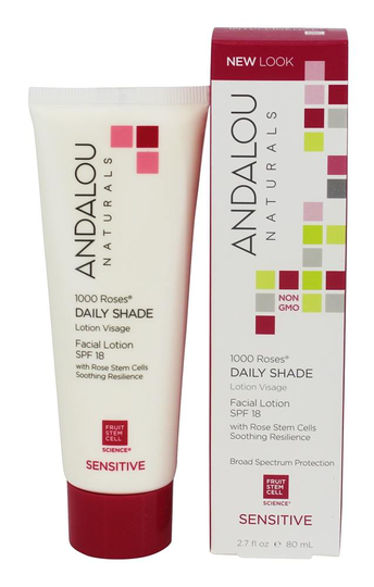 Andalou Naturals - 1000 Roses Daily Shade Facial Lotion with Rose Stem Cells - 2.7 fl. oz.