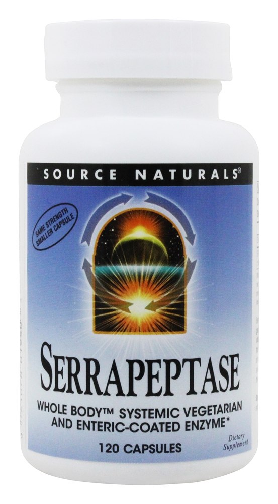 Source Naturals - Serrapeptase 400 mg. - 120 Vegetarian Capsules