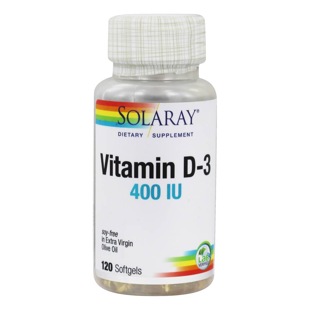 Solaray - Vitamin D3 400 IU - 120 Softgels