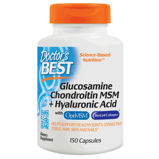 Doctor's Best - Glucosamine Chondroitin MSM Hyaluronic Acid - 150 Capsules