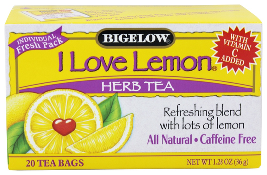 Bigelow Tea - Herb Tea with Vitamin C All Natural Caffeine Free I Love Lemon - 20 Tea Bags
