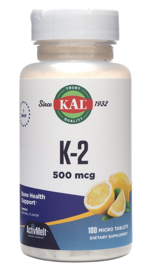 Kal - Vitamin K2 Lemon 500 mcg. - 100 Micro Tablets