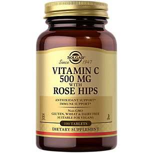 Vitamin C With Rose Hips - 500 MG (100 Tablets)
