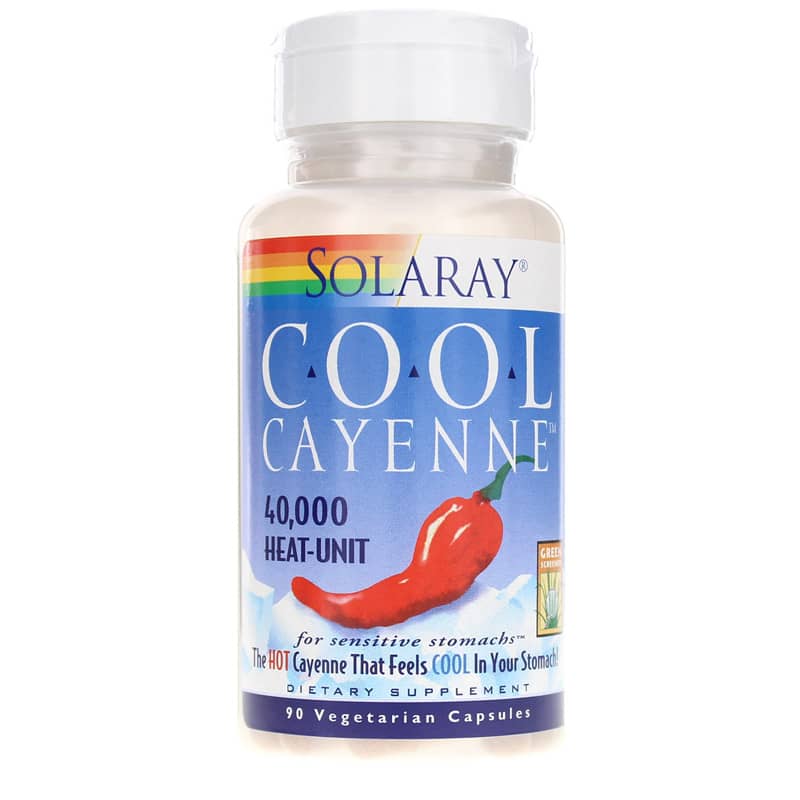 Solaray Cool Cayenne 40,000 Heat-Unit 90 Veg Capsules