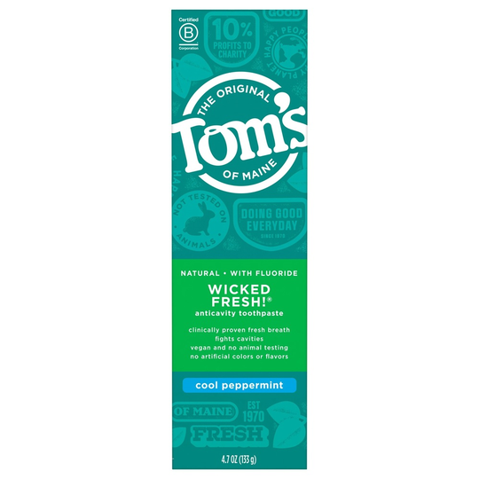 Tom's of Maine - Natural Wicked Fresh Anticavity Toothpaste with Fluoride Cool Peppermint - 4.7 oz.