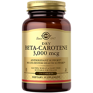Dry Beta Carotene - 10,000 IU (250 Tablets)