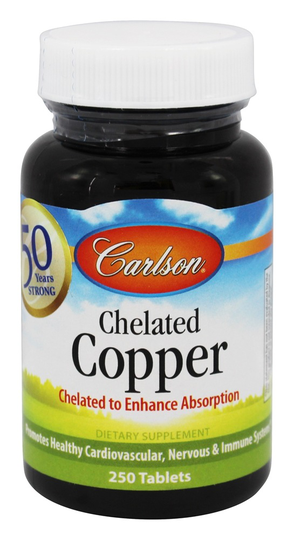 Carlson Labs - Chelated Copper 5 mg. - 250 Tablets