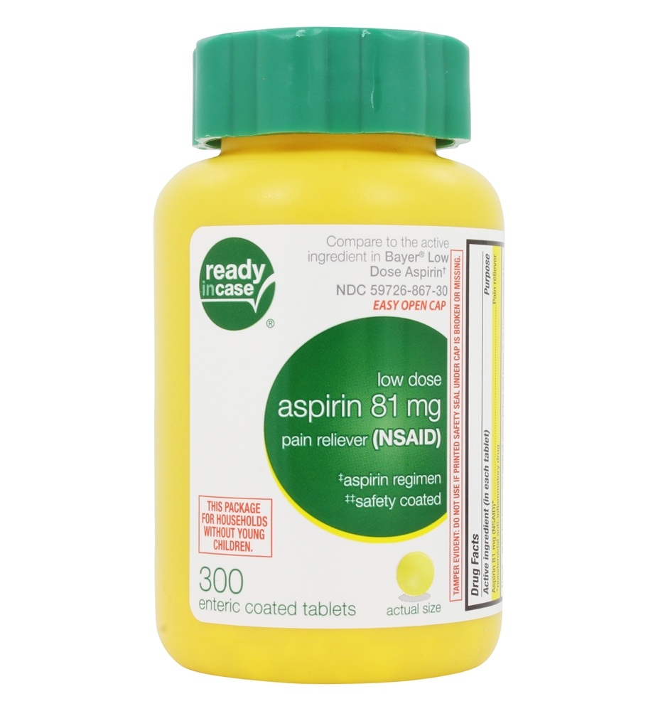 Life Extension - Aspirin Adult Pain Reliever (NSAID) Low Strength 81 mg. - 300 Enteric-Coated Tablets