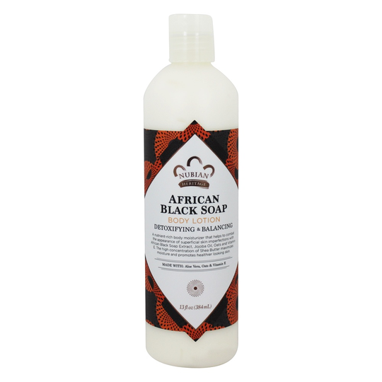 Nubian Heritage - Detoxifying and Balancing Lotion African Black Soap - 13 fl. oz.