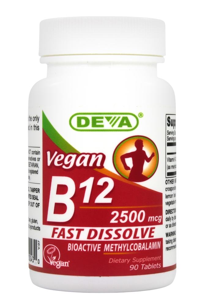 Deva Nutrition - Vegan Vitamin B12 Sublingual 2500 mcg. - 90 Tablets