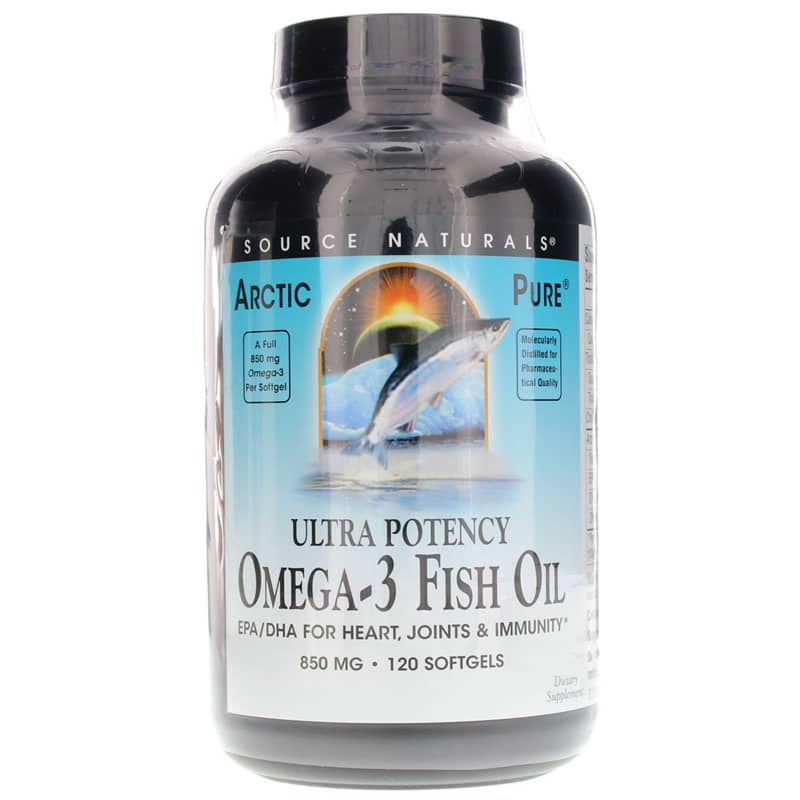 Source Naturals ArcticPure Omega-3 Fish Oil 850 Mg, Ultra Potency 120 Softgels