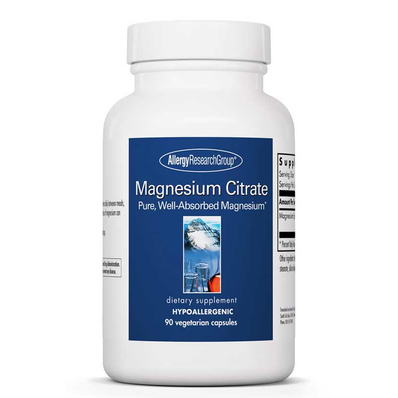 Allergy Research Group Magnesium Citrate 170 Mg 90 Veg Capsules