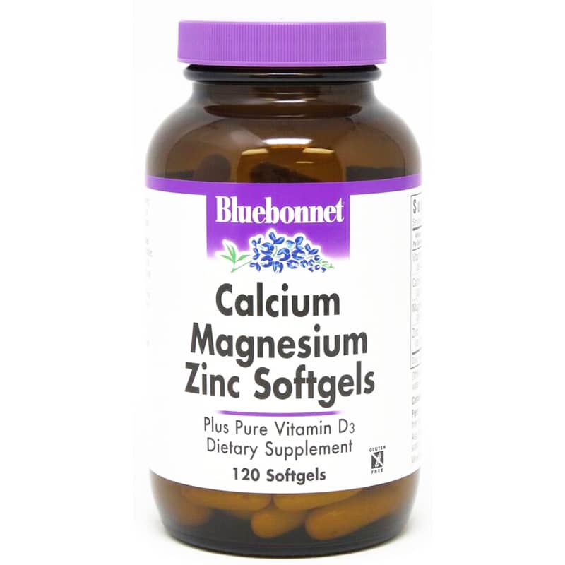 Bluebonnet Calcium Magnesium Zinc Softgels 120 Softgels