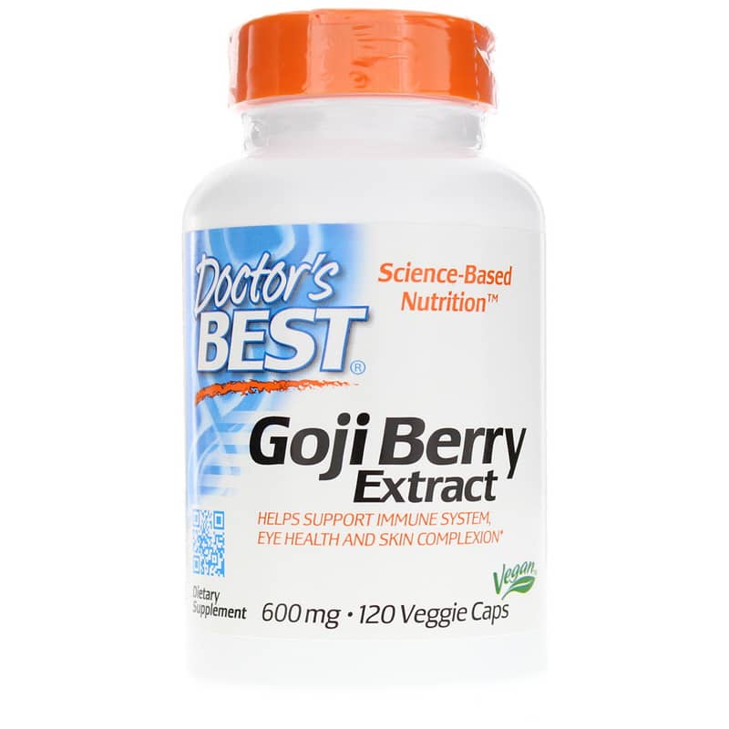 Doctors Best Goji Berry Extract 600 Mg 120 Veg Capsules
