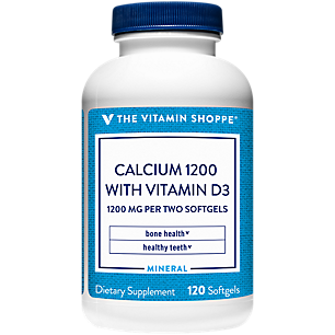 Calcium 1200 with Vitamin D3 - Supports Healthy Bones & Teeth - 1,200 MG (120 Softgels)