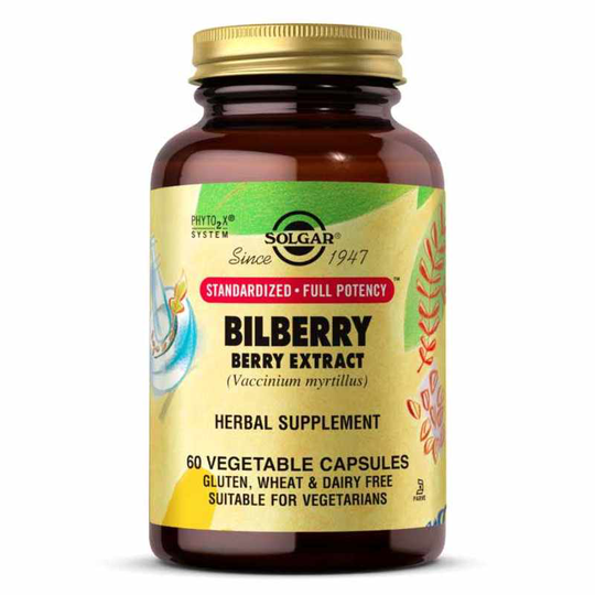 Solgar Bilberry Berry Extract 60 Veg Capsules