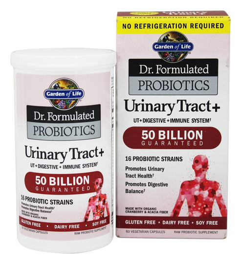 Garden of Life - Dr. Formulated Probiotics Urinary Tract Shelf Stable 50 Billion CFU - 60 Vegetarian Capsules