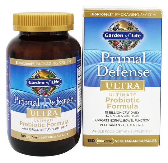 Garden of Life - Primal Defense Ultra Ultimate Probiotic Formula 15 Billion CFU - 180 Vegetarian Capsules