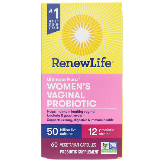Renew Life Ultimate Flora Probiotic 50 Billion Women's Vaginal 60 Veg Capsules