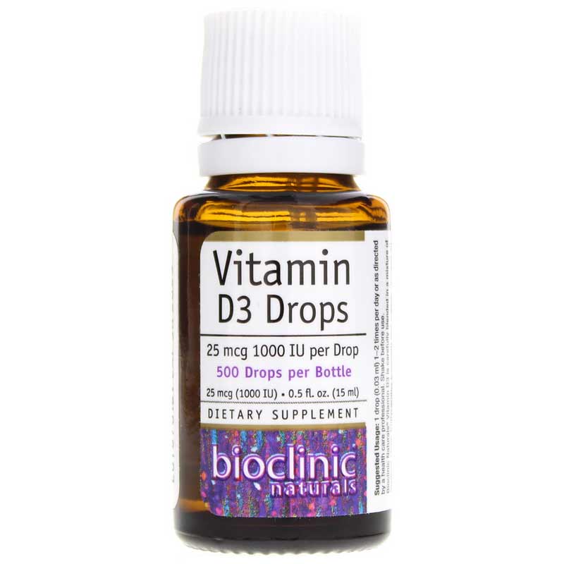 Bioclinic Naturals Vitamin D3 Drops 1000 IU .5 Oz