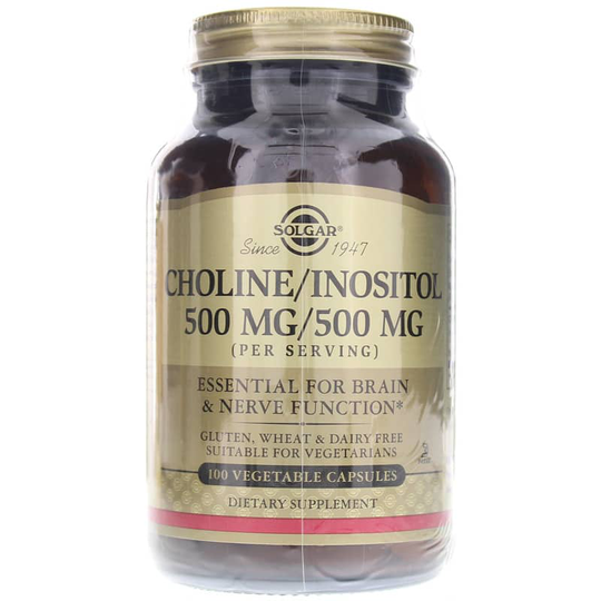 Solgar Choline/Inositol 500 Mg 100 Veg Capsules
