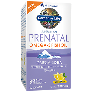 Minami Prenatal Omega-3 Fish Oil - 480mg DHA / 104mg EPA - Lemon (60 Softgels)